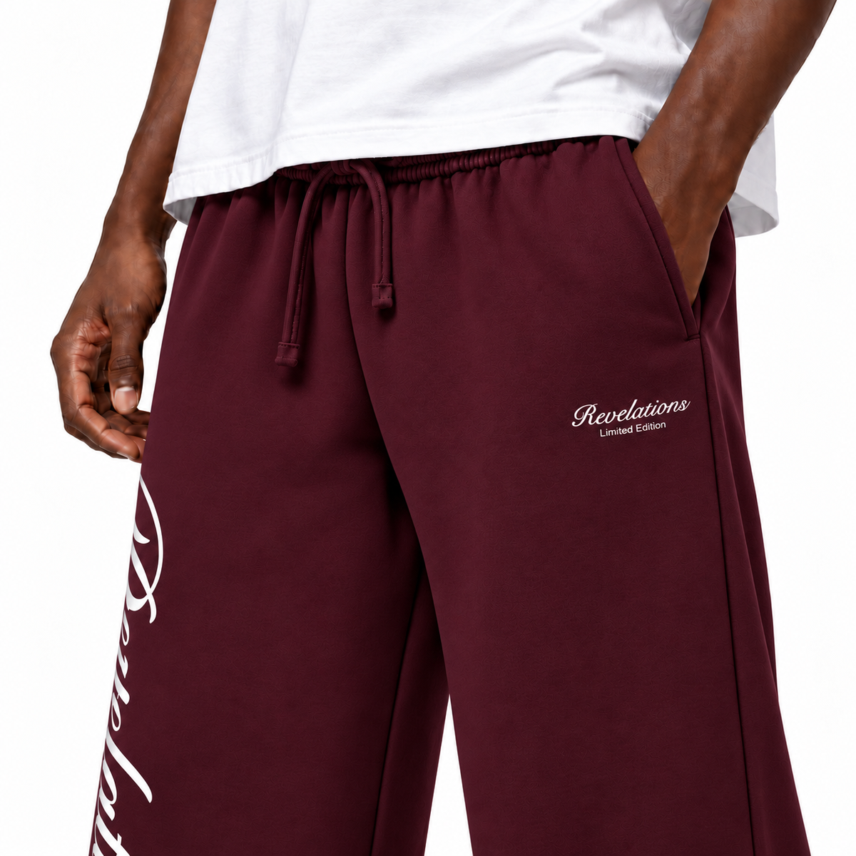 Revelatiôns wide leg sweatpants - Burgundy