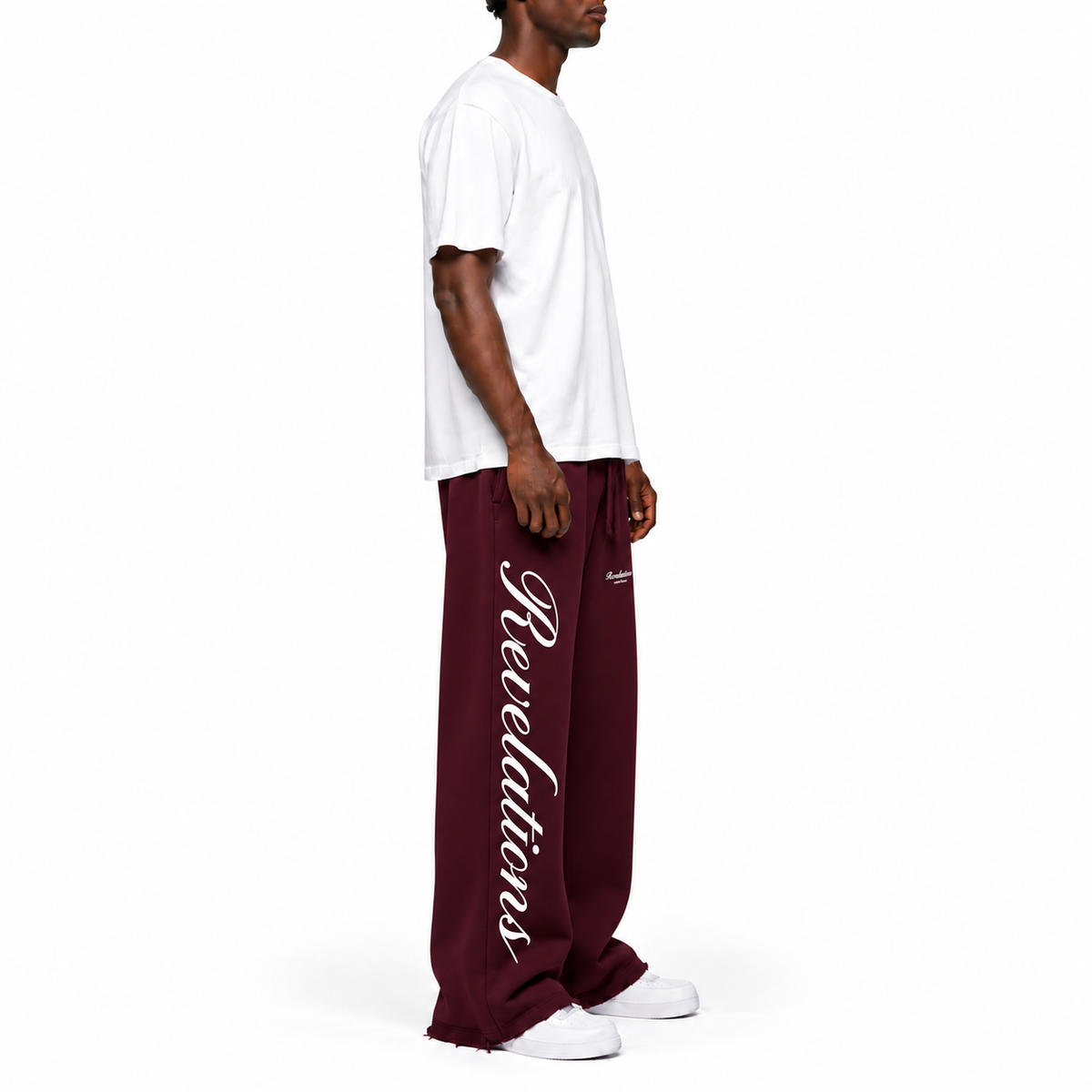 Revelatiôns wide leg sweatpants - Burgundy