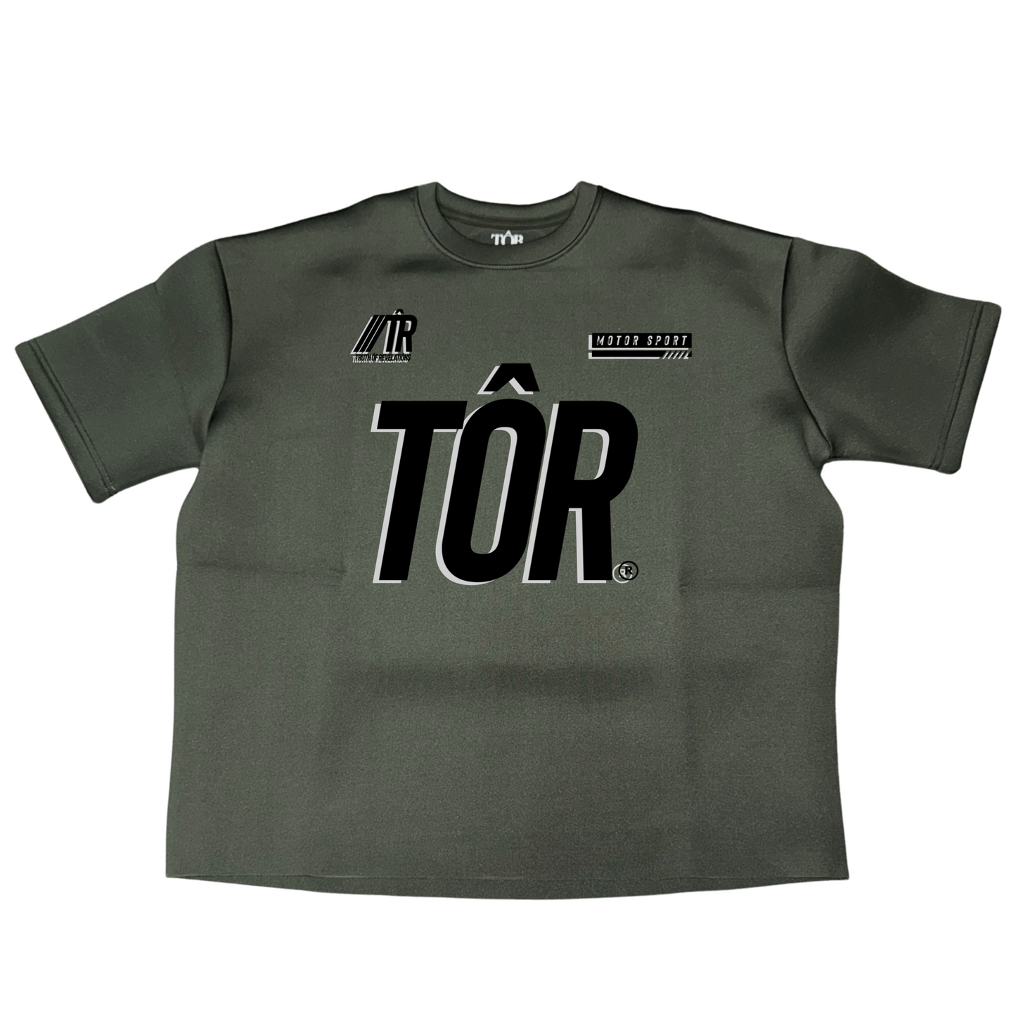 Motor Sport Jersey T-shirt - Army Green (reflective)