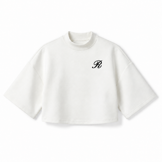 Revelatiôns boxy crop top - Ivory