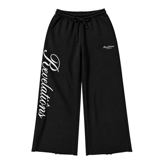 Revelatiôns wide leg sweatpants - Black