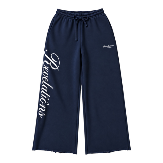 Revelatiôns wide leg sweatpants - Navy