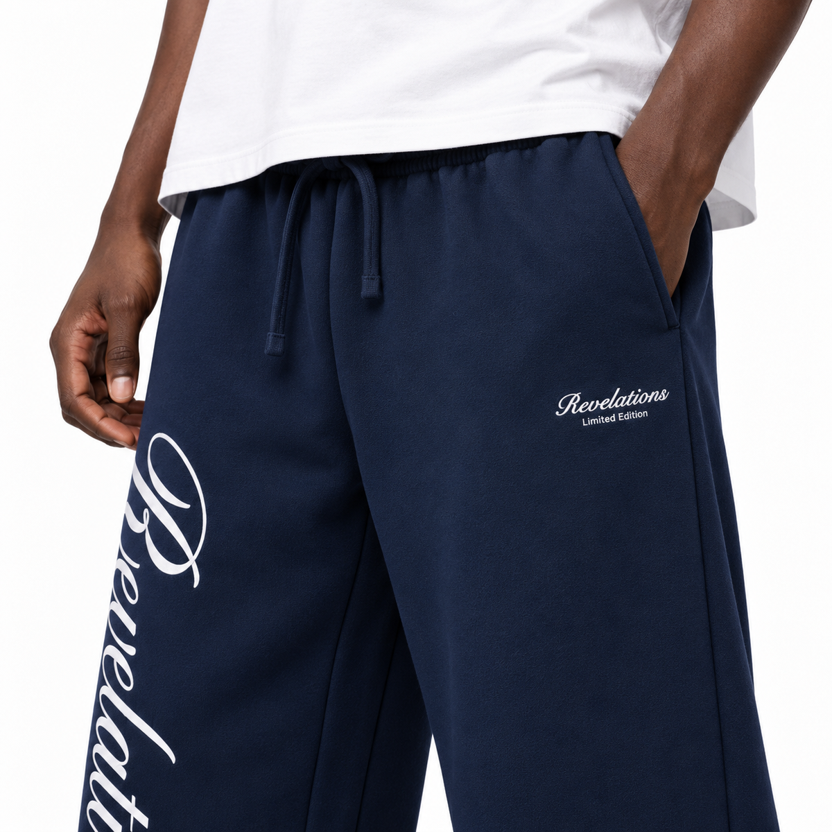Revelatiôns wide leg sweatpants - Navy