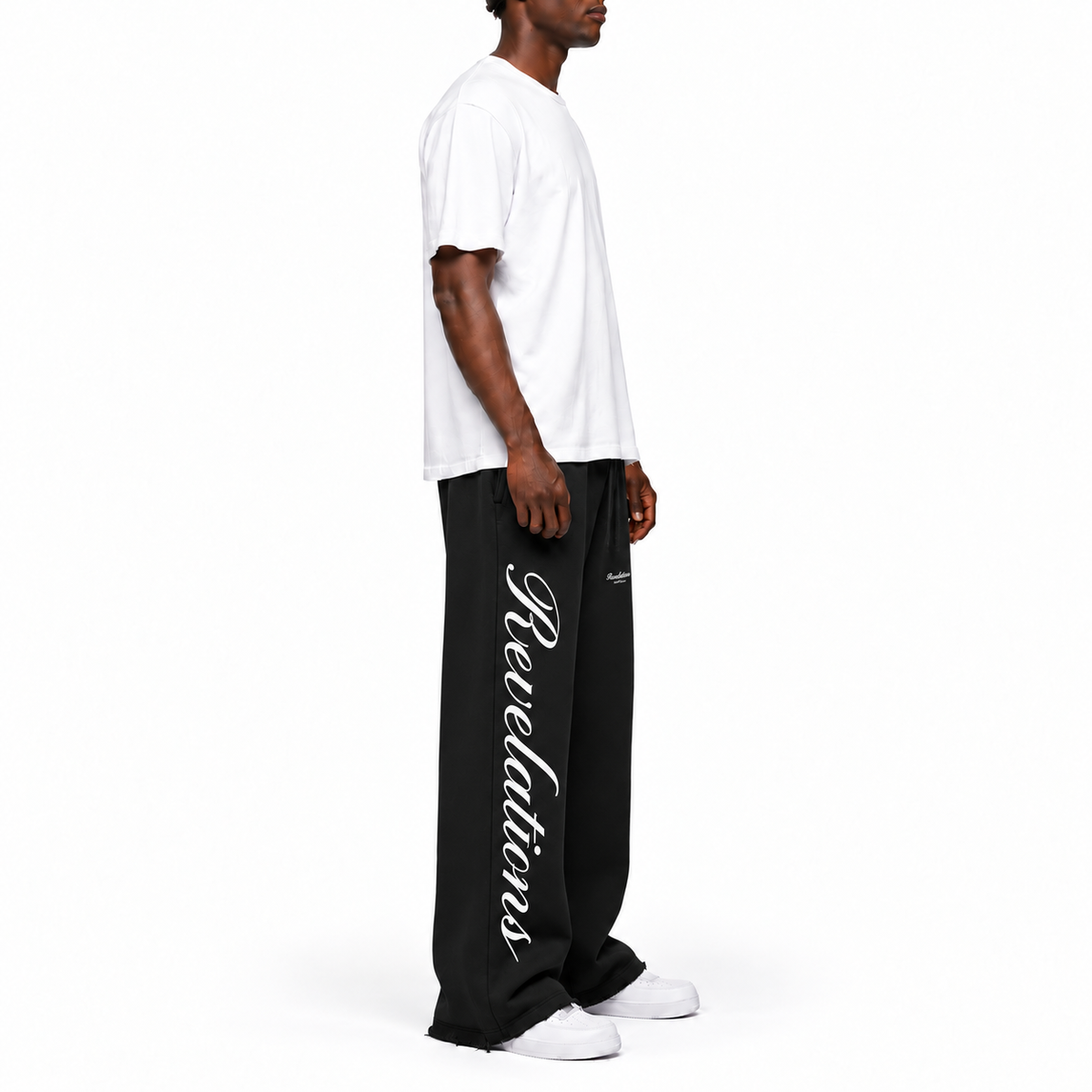 Revelatiôns wide leg sweatpants - Black