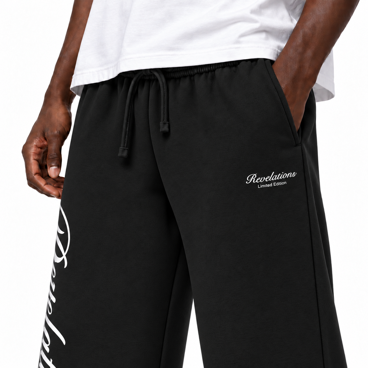 Revelatiôns wide leg sweatpants - Black