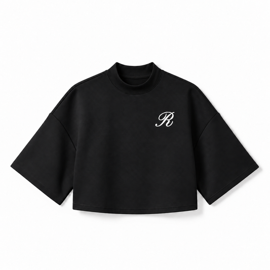 Revelatiôns boxy crop top - Black