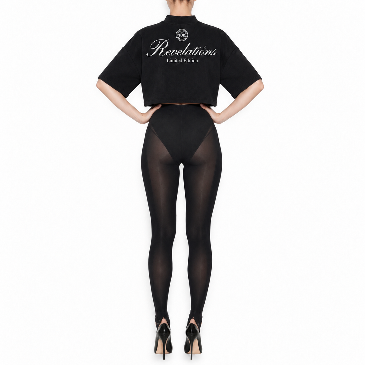 Revelatiôns boxy crop top - Black