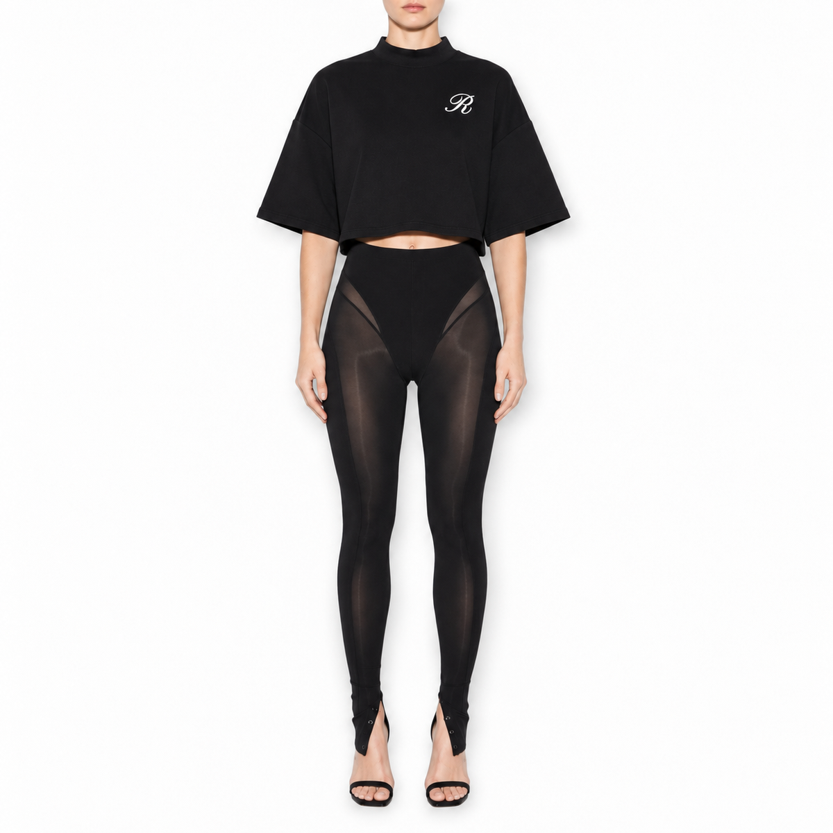 Revelatiôns boxy crop top - Black