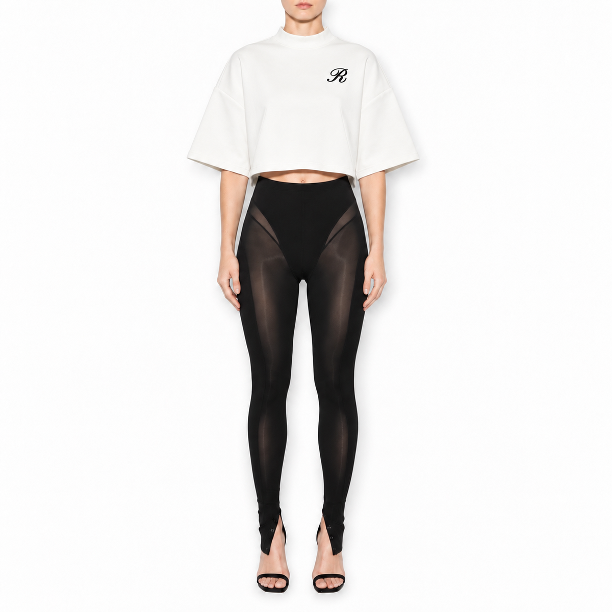 Revelatiôns boxy crop top - Ivory