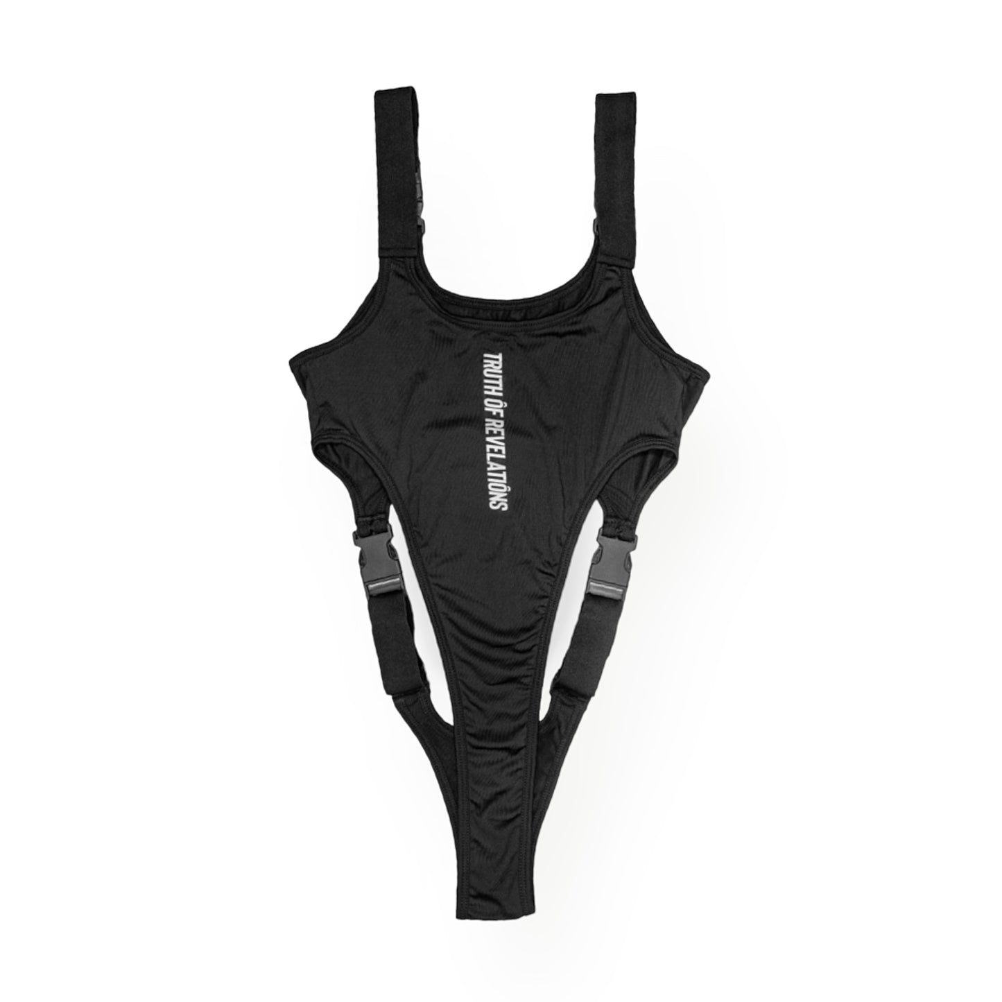 Sporty Strap Bodysuit - Black (Reflective)